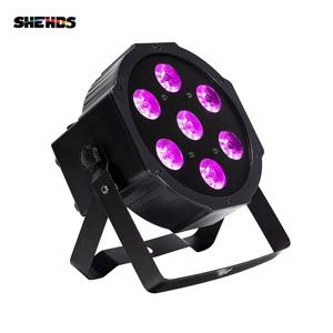 SHEHDS LED 7x18W RGBWA UV Par Light with DMX512 6in1 Stage Wash Effect DJ Disco 54x3W 12x3W Mini Spotlighting 10W