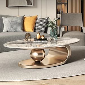 북유럽 스타일 거실 커피 테이블, 모던한 디자인 장식, 타원형 커피 테이블, 미니멀리스트, 가정용 가구