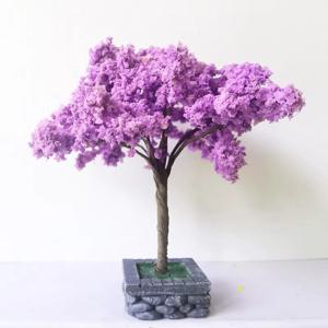 시뮬레이션 벚꽃 나무 모델 체중계 일본 스타일 와이어 트리, 기본 모델 소재, 기차 레이아웃 인형 집 장식, 12cm