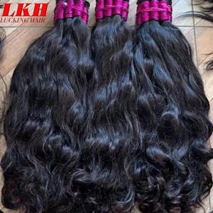 Mega Hair Cabelo Humano Raw 베트남 인모 번들, 땋은 100%, 가공되지 않은 인모, 씨실 없음, 벌크 익스텐션