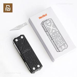 Youpin 최신 NexTool E1 포켓 멀티툴, 10 in 1 EDC 다기능 도구, 교체 가능한 조각 칼, 접이식 가위, 가정용