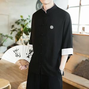 남성용 일본 기모노 사무라이 의상, 유카타 코트, 하라주쿠 스타일 셔츠, 일본 남성 전통 자수 하오리 가디건