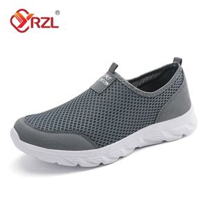 YRZL 남성용 통기성 캐주얼 신발, 경량 야외 워킹화, 미끄럼 방지 운동화, 편안한 플랫 신발