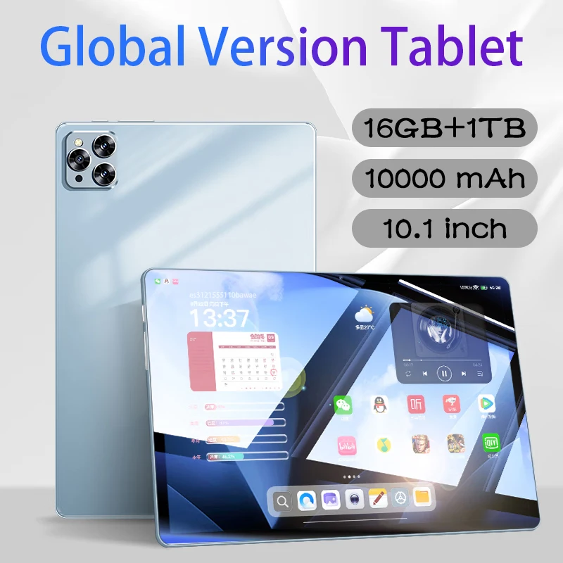 2024 태블릿 패드 8 프로, 안드로이드 13.0, 10000mAh, 글로벌 버전, 16GB + 1TB, 10.1 인치, 퀄컴 스냅드래곤 8 2 세대, 10 코어 안드로이드