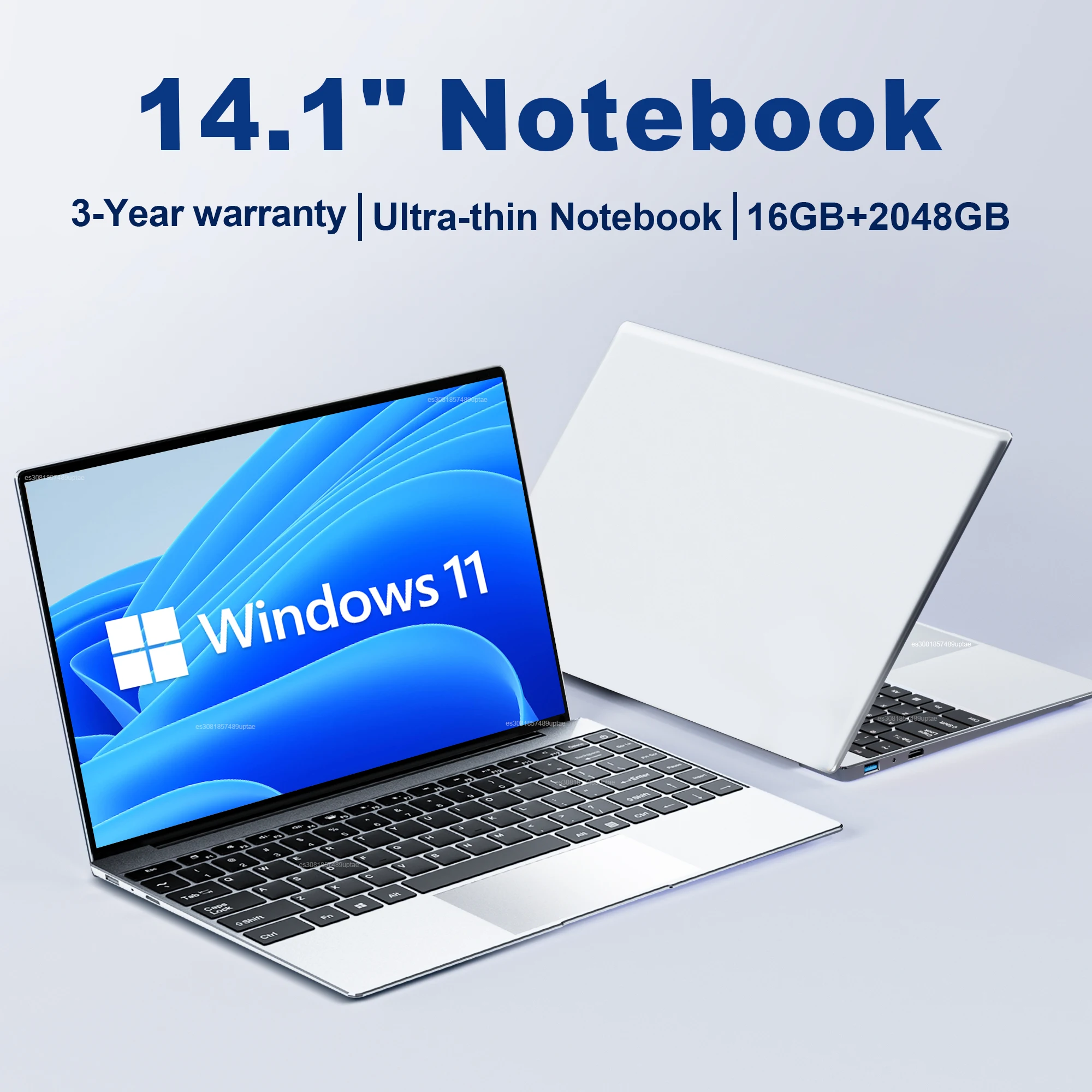 14.1 인치 울트라 슬림 노트북, 인텔 N3700 노트북, 게이머 1920*1080 디스플레이, 사무실 공부 컴퓨터 PC, 윈도우 11 프로, 16GB RAM, 2TB SSD