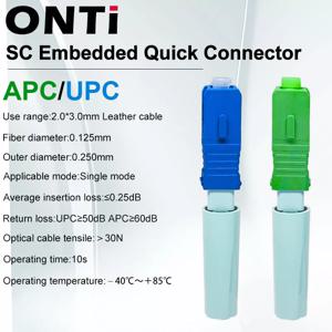 ONTi SC APC SM 단일 모드 광 커넥터, FTTH 도구, 콜드 커넥터 도구, SC UPC 광섬유 고속 커넥터, 신제품