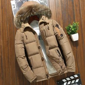 브랜드 러시아 겨울 재킷 남성용 화이트 덕 다운 파카 재킷, 두껍고 따뜻한 스노우 파카, 후드 따뜻한 오버코트 윈드브레이커