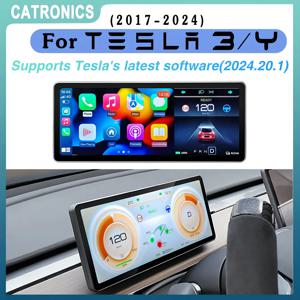 CATRONICS-테슬라 a액세서리 모델 3 Y 디지털 대시보드 헤드 업 디스플레이 카플레이 안드로이드 오토 테슬라 HUD, 테슬라 HUD 파워 스피드 2023
