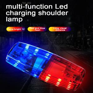LED 야간 주행 안전 경고등, 충전 점멸등, 적색 및 청색 신호 램프, 어깨 조명, 어깨 클립 조명