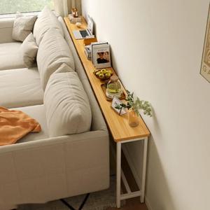 심플 모던 소파 갭 초좁은 사이드 테이블 스티칭 보관 시스템, 거실 침대 옆 충전, 다기능 찻상