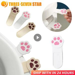 귀여운 만화 화장실 뚜껑 리프터, 창의적인 고양이 발톱 모양 화장실 손잡이, 플라스틱 편리한 클램셸 오프너, 욕실 액세서리