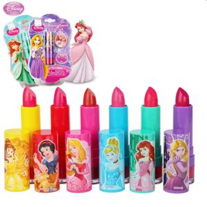 디즈니 공주 백설공주 소녀 메이크업 장난감, 아기 립글로스, 소녀 립스틱 지우개 모양 장난감