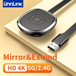 Unnlink 5G 4K TV 무선 와이파이 미러링 케이블, HDMI 비디오 동글 송신기 어댑터, 아이폰 안드로이드 IOS 미라캐스트용