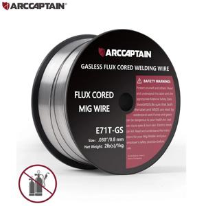 ARCCAPTAIN 용접 와이어 가스리스 플럭스 코어 0.8, 0.9mm, 1 롤, 1 kg E71T-GS, MIG 용접기, MIG 납땜용 액세서리