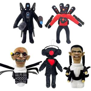 Skibidi 변기 봉제 인형 장난감, 어린이 팬용 수집 선물, 성인 생일 애니메이션 게임 피규어 타이탄 TV 맨 카메라맨