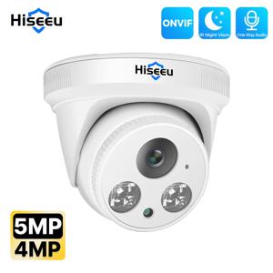Hiseeu IP 카메라 감시 POE 오디오 돔 야간 투시경, 실내 홈 CCTV 비디오 보안, NVR ONVIF H.265 XMEye Pro용, 3MP, 5MP
