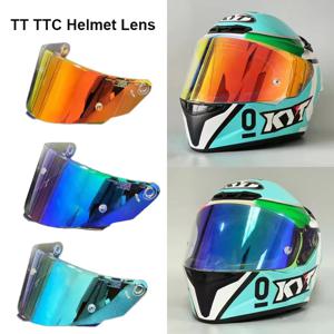 KYT TT COURSE 오토바이 헬멧 바이저 렌즈, 전면 헬멧, Casco Moto 액세서리, 앞유리 자외선 차단, TTC VESC-8