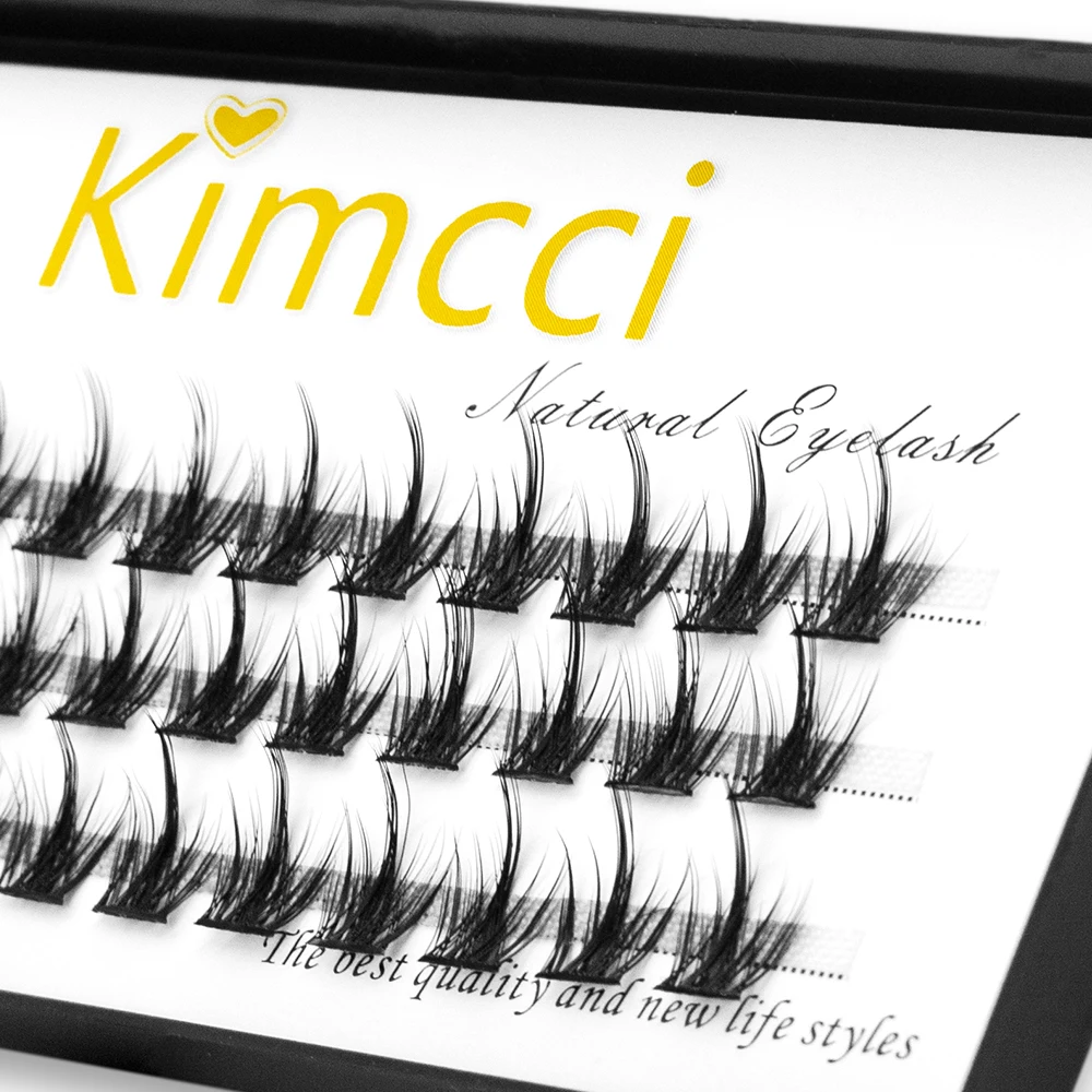 Kimcci 인조 속눈썹 번들, 개별 밍크 속눈썹 익스텐션, 내추럴 3D 러시아 볼륨, 36 세그먼트