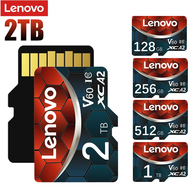 정품 레노버 메모리 카드, 닌텐도 스위치 Ps4 Ps5 게임용 고속 마이크로 TF SD 카드, 512GB SD 카드, V60 U3 TF 카드, 1TB, 2TB