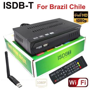 칠레 ISDB-T 셋톱 박스 HDMI RCA 인터페이스 케이블 포함, 1080P HD 지상 디지털 비디오 방송 TV 리시버, EU 플러그