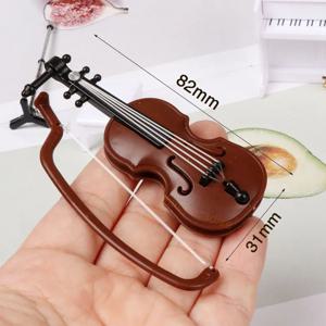 1/12 인형 집 액세서리 미니어처 바이올린 기타 악기 모델 장난감 인형, 바비 Ob11 인형 집용 가구