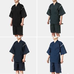 일본 전통 사무라이 기모노, 2023 년 신제품, 남성용 유카타 목욕 가운, 헤코오비용 느슨한 사우나 의류, 홈웨어, 여름용 반팔