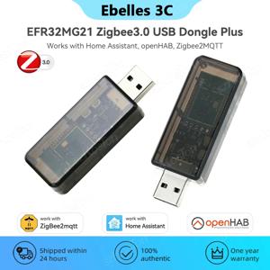 Zigbee 3.0 USB 동글 플러스 EFR32MG21 범용 오픈 소스 허브 게이트웨이, 홈 어시스턴트 OpenHAB Zigbee2MQTT ZHA NCP와 함께 작동