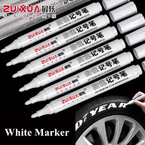 빠른 건조 영구 유성 방수 페인트 타이어 마커 그래피티 펜, 흰색 마커 펜, 1.0mm, 2.0mm, 1/3/5 개