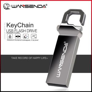WANSENDA 방수 USB 플래시 드라이브, 금속 펜드라이브, 휴대용 USB 2.0 메모리 스틱 플래시 디스크, 8GB, 16GB, 32GB, 64GB, 128GB