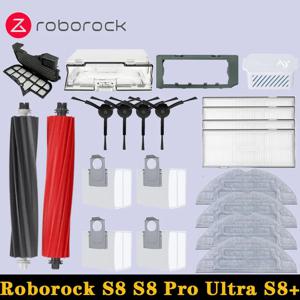 Roborock S8 S8 Pro Ultra S8 + 로봇 진공 예비 부품 메인 사이드 브러쉬 걸레 천 HEPA 필터 먼지 가방 액세서리