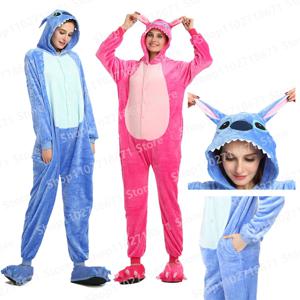 디즈니 Lilo & Stitch 코스프레 코스튬, 여성 잠옷 세트, 플란넬 귀여운 동물 스티치 잠옷, 겨울 잠옷 선물