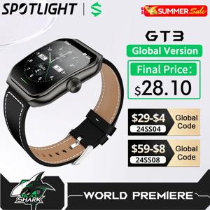 Black Shark Watch GT3 글로벌 버전 24H 건강 모니터링 1.96, 곡선 디스플레이, 10 일 배터리 수명, 100 + 스포츠 모드, IP68