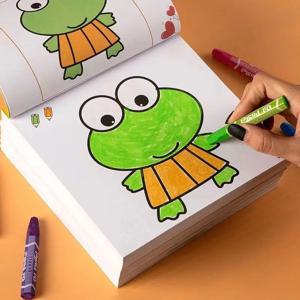 어린이 그림 색칠 그림, 유치원 계몽 퍼즐 시리즈 채우기 그리기 배우기, 2-5 세 어린이