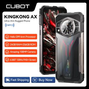 Cubot KING KONG AX, 초박형 러기드 스마트폰 Android 14, Helio G99, 옥타 코어, 24GB RAM(12GB+12GB 확장), 256GB ROM, 6.583