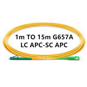 LC APC-SC APC 광섬유 패치 케이블, G657A, 점퍼, 패치 코드 단면 2.0mm PVC OS2 SM 벤드 무감성 1m 2m 3m 5m 10m 15m