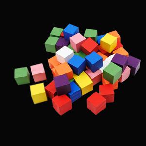 토큰 퍼즐 보드 게임용 직각 큐브, 다채로운 주사위, 체스 조각, 14 색, 10mm 큐브, 조기 교육, 100 개/로트