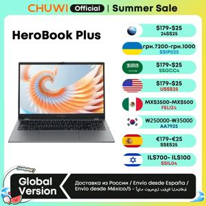 CHUWI HeroBook Plus 노트북, 15.6 인치 FHD 스크린 PC, 인텔 셀러론 N4020 UHD 그래픽, 8GB RAM, 256GB SSD, 윈도우 11 노트북 컴퓨터