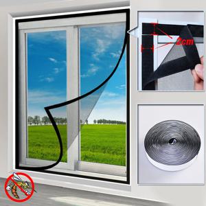 DTGJ 창문 스크린용 곤충 모기장, 맞춤형 크기, 메쉬 튤, 투명 유리 섬유, 모기 및 파리 방지, 블랙