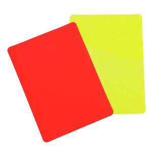 PVC 축구 심판 레드 옐로우 카드, 레드 및 옐로우 카드, 심판 도구 경고 및 방출 카드