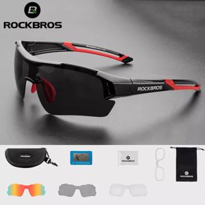 ROCKBROS 편광 사이클링 안경 남성 스포츠 선글라스 도로 MTB 산악 자전거 승마 보호 고글 안경 5 렌즈, 운동 용품, 남성용, 빠른 속도, 눈, 건강