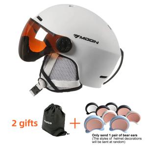 MOON-일체형 고글 장착 스키 헬멧, PC 및 EPS 야외 스포츠, 스키 스노우보드 및 스케이트보드