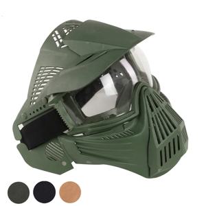 전술 전체 얼굴 마스크 렌즈 사냥, 에어소프트, 페인트볼, CS 게임 마스크, 눈 보호 전술 마스크