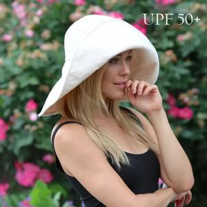 여성용 넓은 챙 태양 모자, 접이식 여행 포장 버킷 햇, 일본 UV 자외선 차단, 코튼 린넨 비치 모자, 어부 모자, 여름
