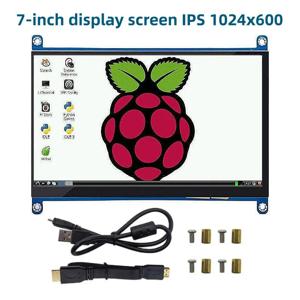 7 인치 LCD 디스플레이 HDMI 터치 스크린 호환 1024x600 해상도 정전식 터치 스크린 라즈베리 파이 시스템 지원