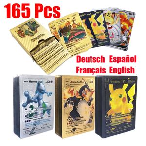 포켓몬 금박 카드, VSTAR VMAX EX GX 카드, 영어 프랑스어, 독일어, 스페인어, 리자몽, 피카츄, 아르세우스, 실버 포켓몬 카드, 165 개