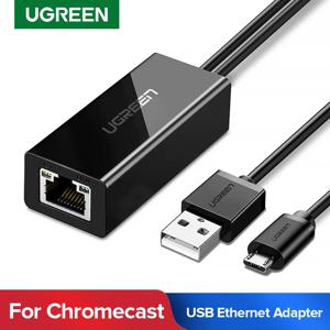 Chromecast Amazo Fire TV 스틱 용 Ugreen USB 이더넷 어댑터 Google Chromecast Gen 2 1 Ultra 용 RJ45 USB 네트워크 카드