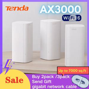 Tenda 무선 Wi-Fi6 메시 와이파이 라우터, AX3000, WiFi6 메시 시스템, EX/MX12, 최대 7000 sq.ft 와이파이 범위 확장기, 와이파이 6 메쉬