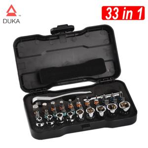 DUKA 다목적 래칫 렌치 스크루드라이버, RS2 마그네틱 비트 도구 세트, ATuMan 24 in 1 RS1 DIY 가정용 수리, 33 in 1, 신제품