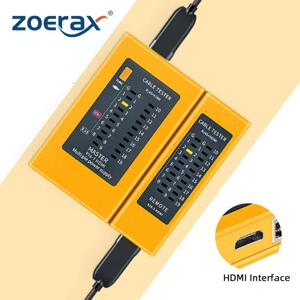 ZoeRax 2-in-1 케이블 테스터, HDMI 디지털 케이블 테스터, RJ45 네트워크 케이블 테스터, 이더넷 테스터 검사기, LAN 케이블 감지기