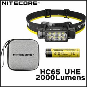 NITECORE HC65 UHE USB-C 충전식 헤드램프, 흰색, 빨간색, 독서등, 배터리 포함, 2000 루멘